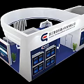 ENGEN Exhibition Booth With Modern Design Digital Screens Data Charts And Smart Die Casting Solutions