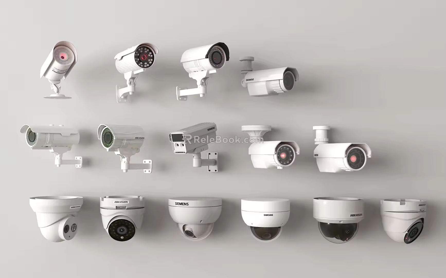 Security surveillance camera combination monitoring combination 3d model