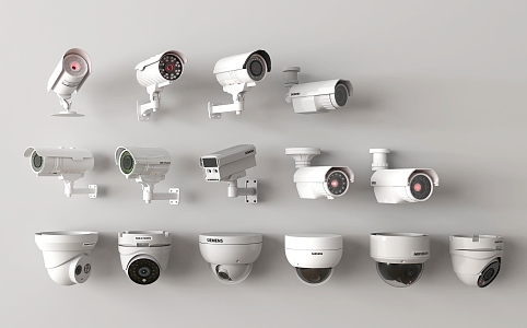 Security surveillance camera combination monitoring combination 3d model