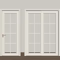 Elegant White Interior Sliding Doors With Glass Panels For Home Design