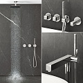 Modern rain shower shower faucet 3d model