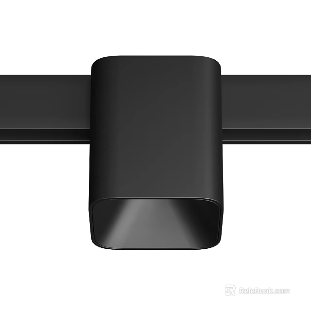 Black Modern Downlight Spotlight With Sleek Single Head Design For Ceiling Lighting 3d model 