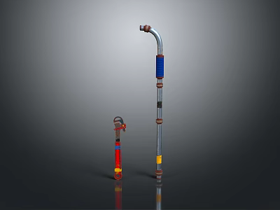 Modern Lighting Combinations with Curved Design Colorful Segments and Metal Structures for Home Decor 3d model