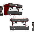 Modern Sleek Kitchen Appliances Featuring Coffee Machines And Grinders With Stylish Design