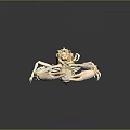Unique Crab Shaped Golden Jewelry Piece With Detailed Claws And Elegant Design