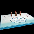 Traditional Archery Photo Spot With Three Red Arrow Targets And Golden Patterned Pillars