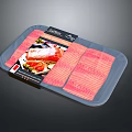 Premium Fresh Salmon Slices Packaged in Clear Plastic Tray for Cooking