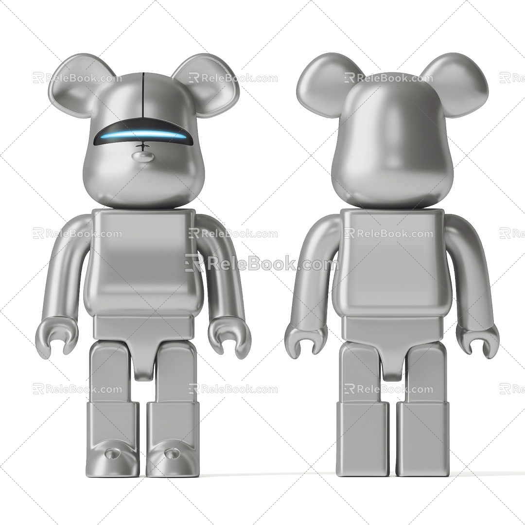 modern violent bear ornaments violent bear modern doll ornaments 3d model