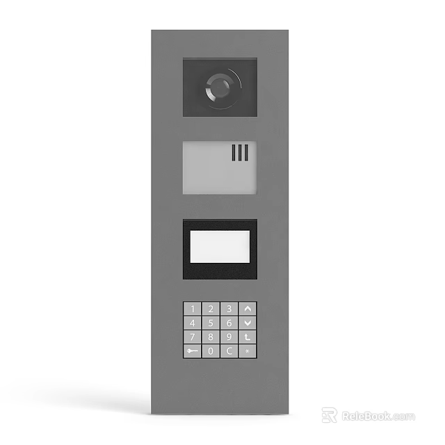 Smart Machine for Home Security Access Control with Camera Display Screen and Numeric Keypad 3d model 