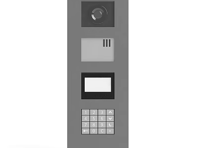 Smart Machine for Home Security Access Control with Camera Display Screen and Numeric Keypad 3d model
