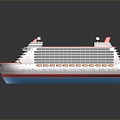 Modern Cruise Line Giant Cruise Line Luxury Cruise Line 3d model