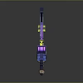Futuristic Mechanical Sword With Purple Blue Glow And Detailed Structure