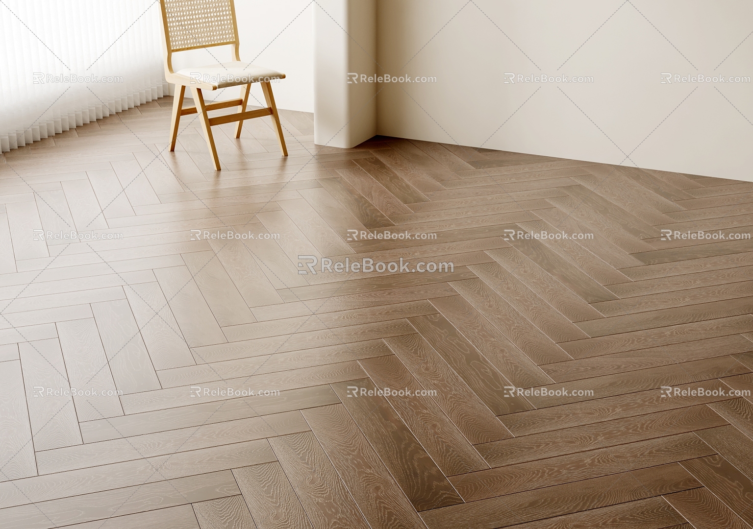 Herringbone wood flooring fish bone wood flooring solid wood flooring composite wood flooring HD wood brick brown wood flooring model