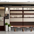 Modern medieval folding window door head facade store folding window outdoor landscape seat awning door and window combination 3d model