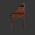 Classic Mahogany Dressing Table With Multiple Drawers And Elegant Wooden Structure