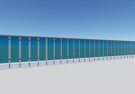 Modern Railing 3d model