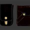 Two Brown Velvet Daily Life Pouches With Golden Buttons And Practical Design