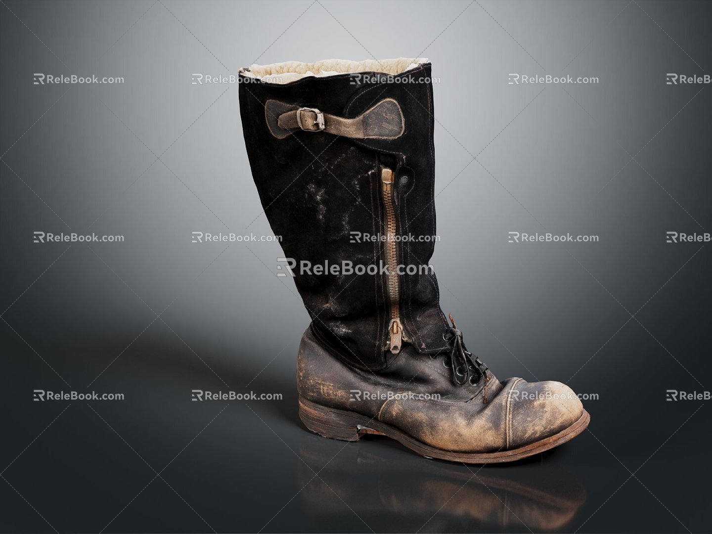 Modern Boots Men's Boots Old Boots Old Leather Boots Old Rain Boots Men's Leather Shoes Pointed Leather Boots 3d model