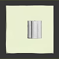 Wooden Storage Box With Light Green Mat And Three Rolled White Towels