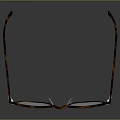 Tortoise Shell Square Frame Glasses With Clear Lenses On Dark Background 3d model