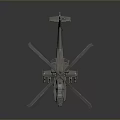 Detailed Military Camouflage Helicopter With Rotors And Weapon Systems