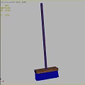 Traditional Wooden Broom With Long Handle Wooden Frame And Natural Bristles