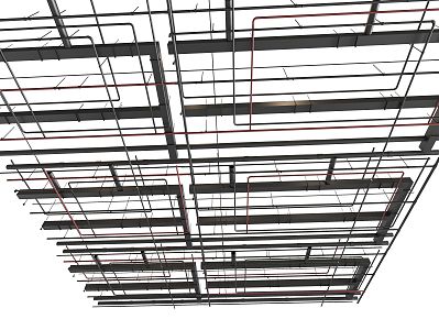 Pipe ventilation pipe ceiling pipe ceiling fire pipe ceiling pipe 3d model