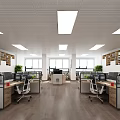 Modern Public Office Area Office Reception Room Window Company Studio 3d model