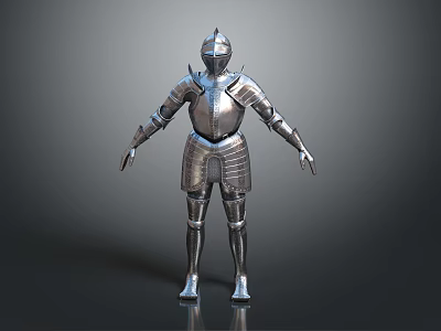 Medieval Knight Full Body Steel Armor With Helmet And Protective Gear 3d model