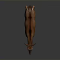 Realistic Brown Deer 3D Model With Smooth Fur Standing On Gray Background
