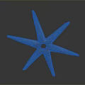 Artistic Colorful Starfish Sculpture With Detailed Textured Surface On Dark Background