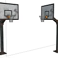 Basketball Hoops As Sports Equipment With Backboards Rims Nets And Sturdy Steel Frames