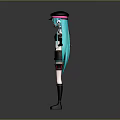 Child 3D Cartoon Character With Turquoise Hair Black Hat Pink Accents And Stylish Outfit