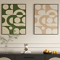 Modern Abstract Decorative Painting Hanging Painting 3d model