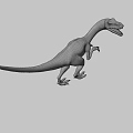 Tyrannosaurus Rex Running On Grassland With Cracked Ground Open Mouth And Sharp Teeth