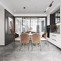 Modern Elegant Living Dining Room Interior Design With Sofa Coffee Table TV And Decorative Art