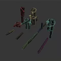 Black Metal Mechanical Components With Various Shapes And Structural Parts