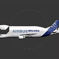 Airbus Beluga Airplane Model Featuring Open Nose Blue Tail And White Body