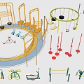 Durable Metal Sports Equipment Featuring Swing Sets Climbing Frames And Hanging Rings