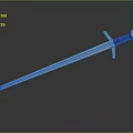Medieval Sword With Metal Blade Red Hilt Silver Guard And Reflection On Dark Background
