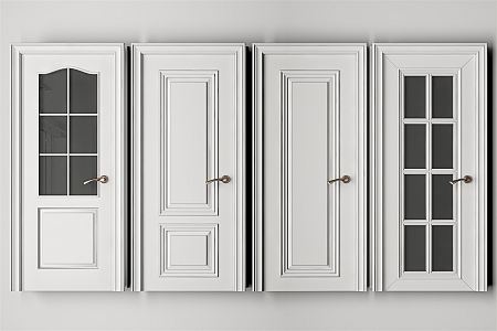 Jane Europe swing door single door 3d model