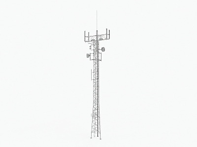 modern signal tower electric tower signal tower 3d model