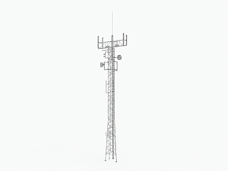 modern signal tower electric tower signal tower 3d model