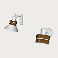 Contemporary Wall Lamps With Silver Metal Bodies And Wooden Accents For Home Lighting