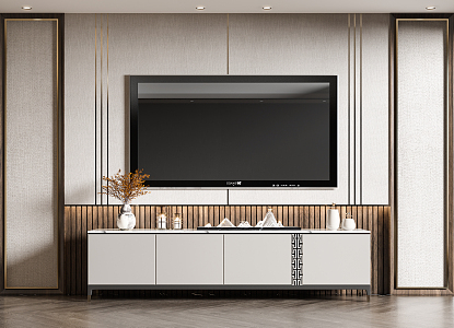 New Chinese TV Cabinet 3d model