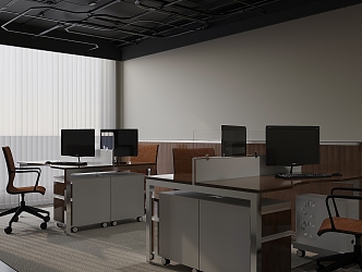 modern public office area office 3d model