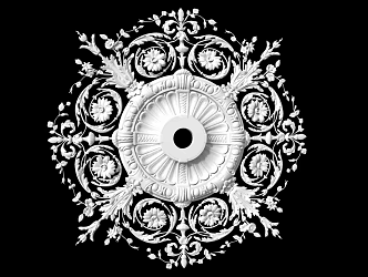 Carved Lamp Panels European-style Carved Building Components Gypsum Line Carved Corner Line Carved Craft Carved Silver Carved Corner Line 3d model
