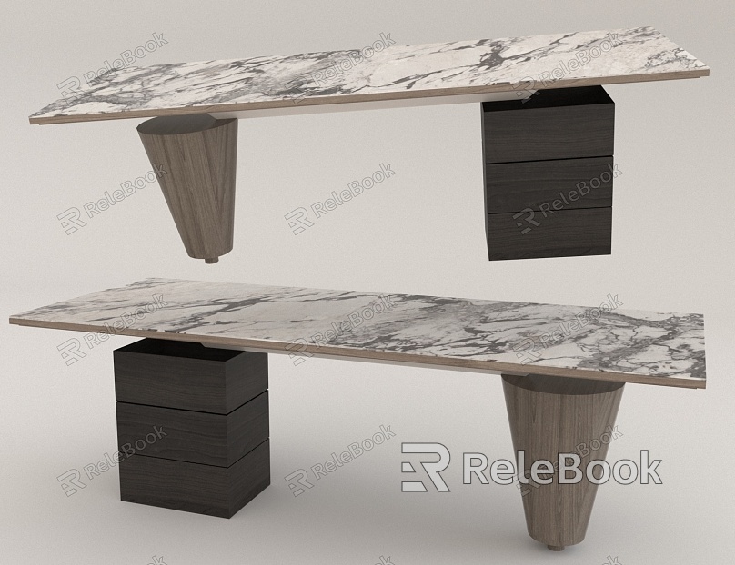 Table Office Desk Marble Light Luxury model