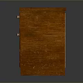 Classic Brown Wooden Cabinet With Natural Wood Grain Two Drawers And Round Knobs