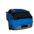 Blue Modern SUV With Sleek Body Black Wheels And Stylish Front Grille